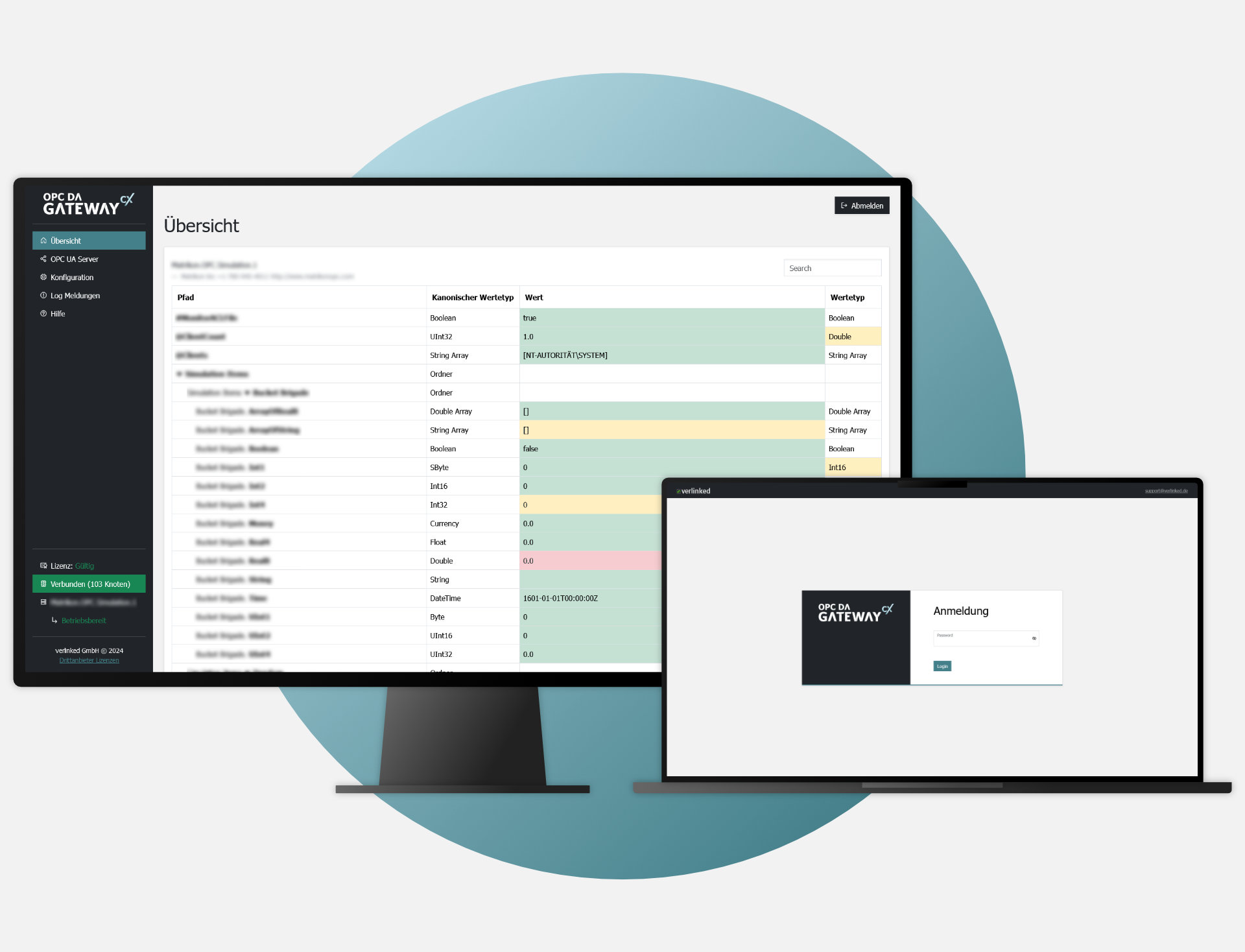 OPC DA Gateway Startseite
