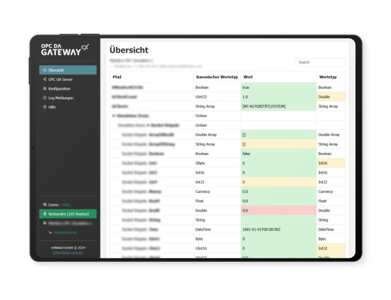 OPC DA nach OPC UA übersetzen
